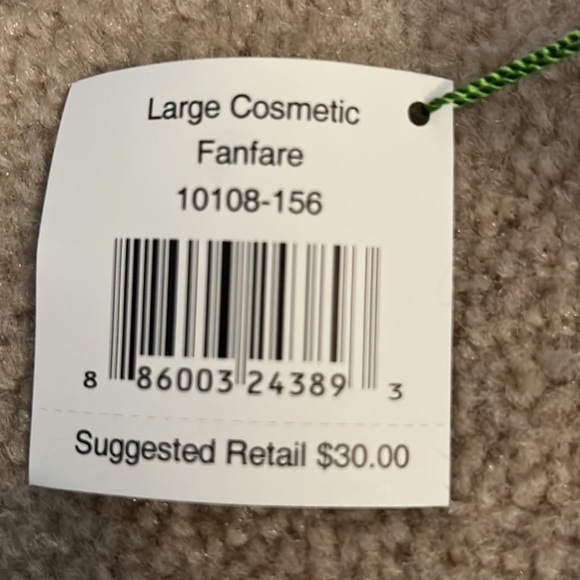 Vera Bradley Large Cosmetic Bag Fanfare Pattern - Picture 2 of 3